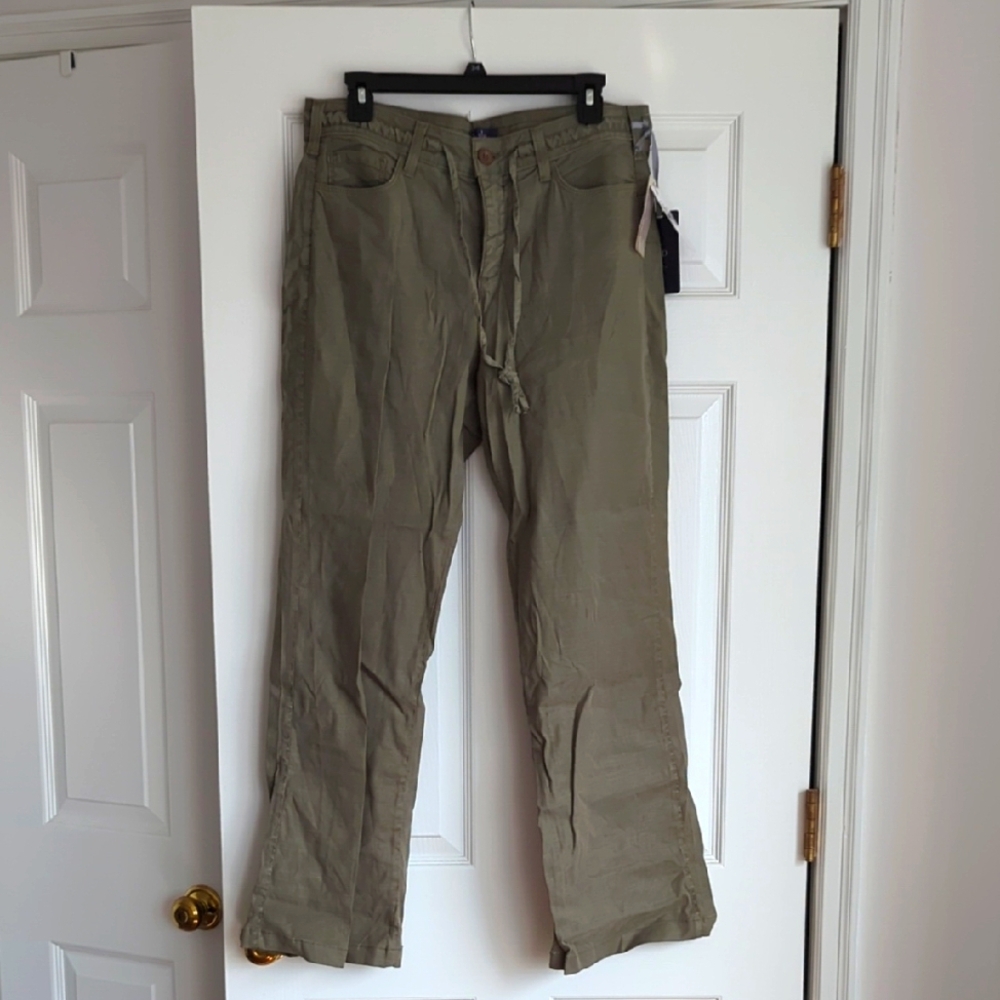 NWT NYDJ Stretch Linen Blend Wide Leg Pants